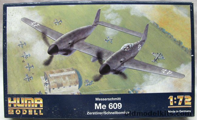 Huma Model 1/72 TWO Messerschmitt Me-609 Zerstrorer / Schnellbomber - (Me609), 4500 plastic model kit
